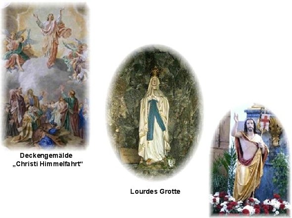 Deckengemälde, Lourdesgrotte, Heiland