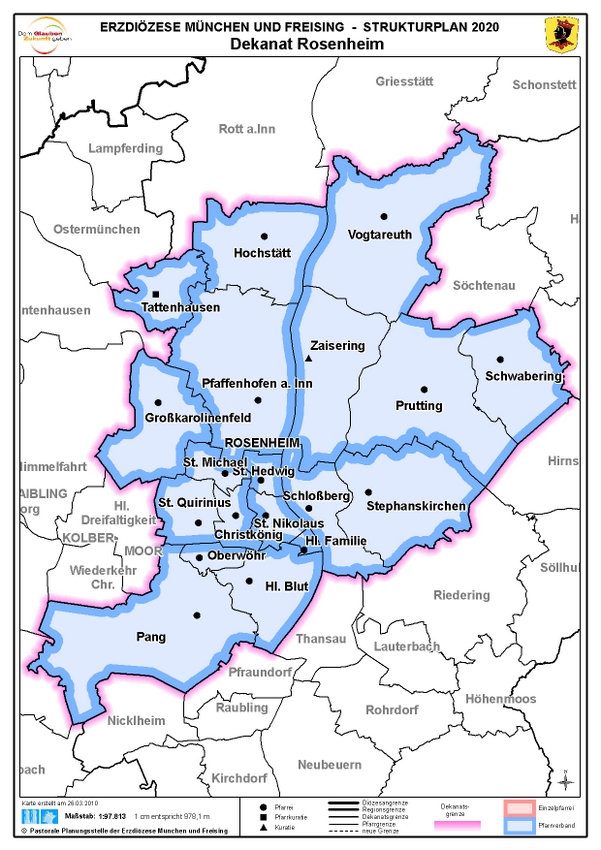 Karte Dekanat Rosenheim