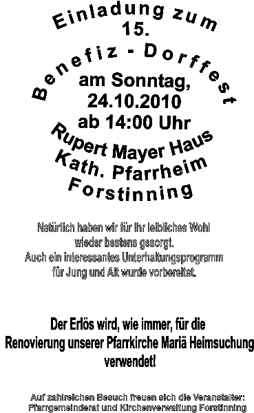 Plakat Benifzdorffest