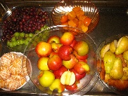 Obst auf Essenswagen