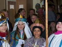 Gruppe Obergeislbach beim Hausbesuch