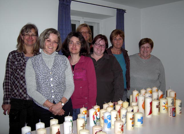 Kerzenbasteln Gruppe