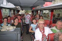 Im Bus auf der Heimfahrt