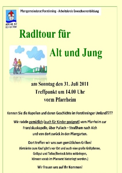 Plakat Radltour