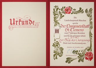Urkunde 75Jahre