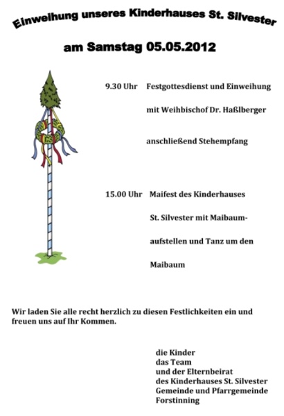 Plakat Einweihung