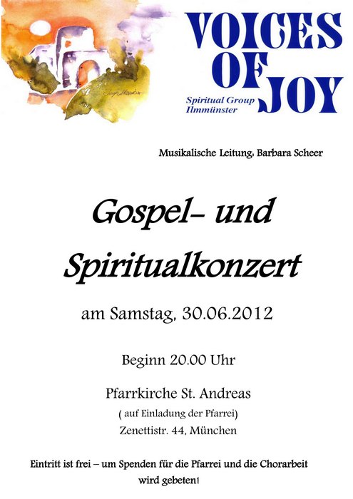 Plakat Gospelkonzert 30.6.2012