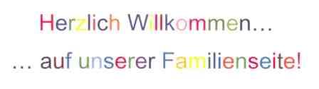 Familienseite Überschrift
