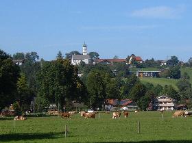 Blick von Pfistern auf Gaißach-Dorf
