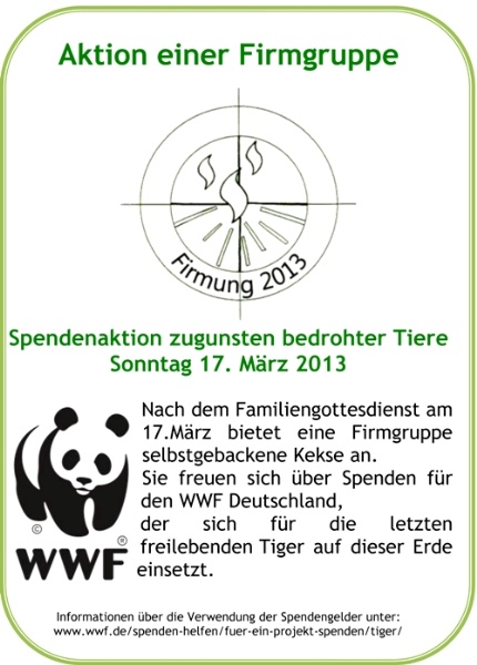 Spendenaktion Firmgruppe