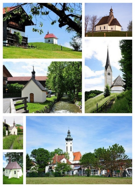 Collage der Kirchen und Kapellen