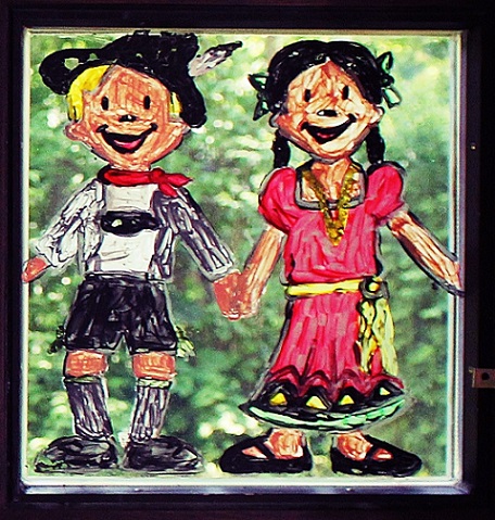 Fensterbild Kinder