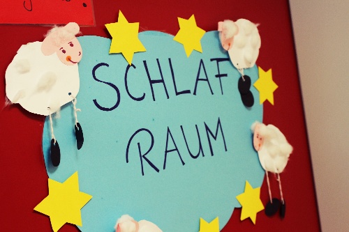 Schild Schlafraum