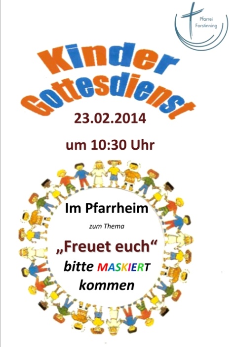 Kindergotttesdienst Fasching -