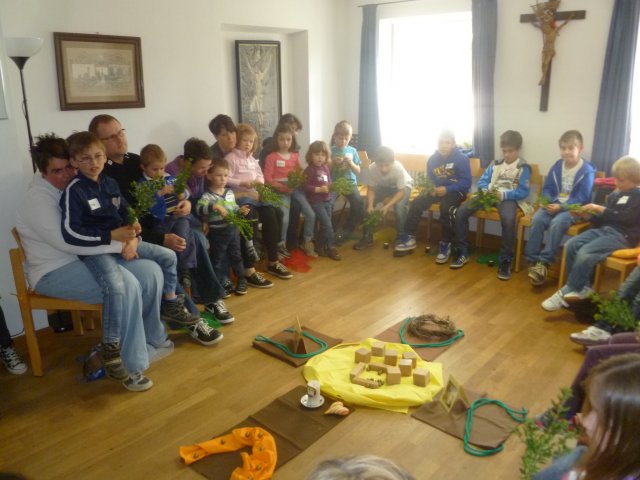 Palmbuschen Kinder Kreuz 2014