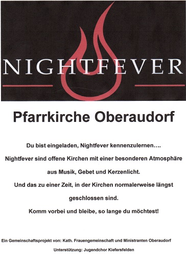 Nightfever Plakat ohne Datum
