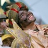 schwarz geschminkter Sternsinger