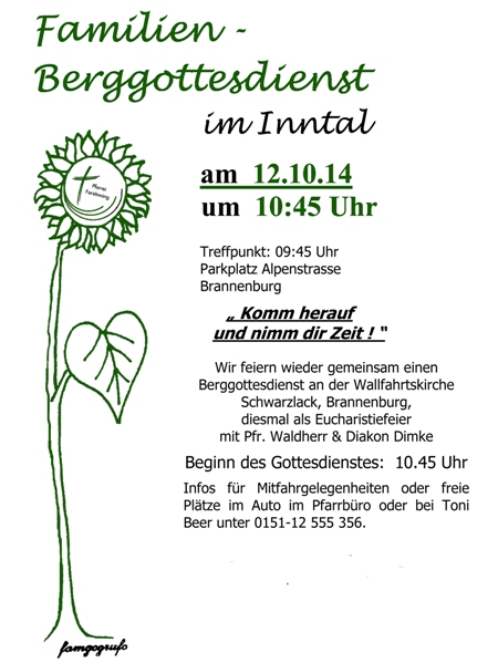 Berggottesdienst am 12.10.2014