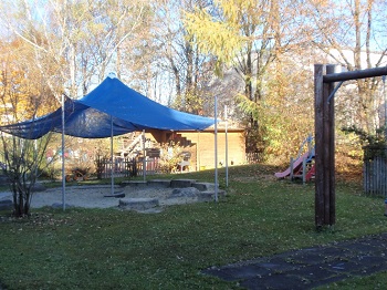 Sandkasten im Krippengarten