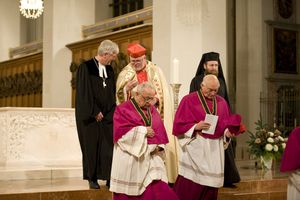 Kardinal Marx, Landesbischof Bedford-Strohm und Weihbischof Sofian von Kronstadt