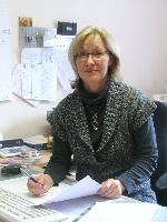 Die Pfarrsekretärin Marianne Freudenthaler