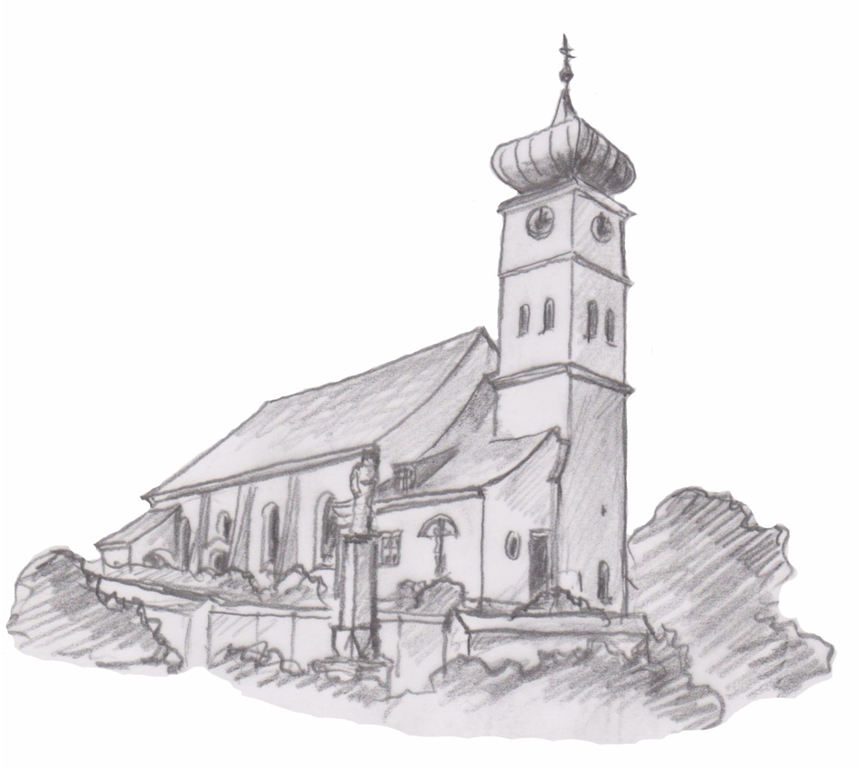 Bleistiftgrafik Herz Jesu