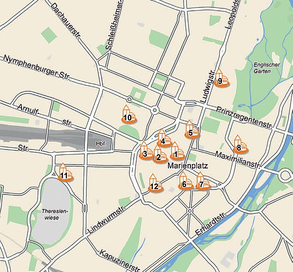 Kirchen in der Münchner Innenstadt