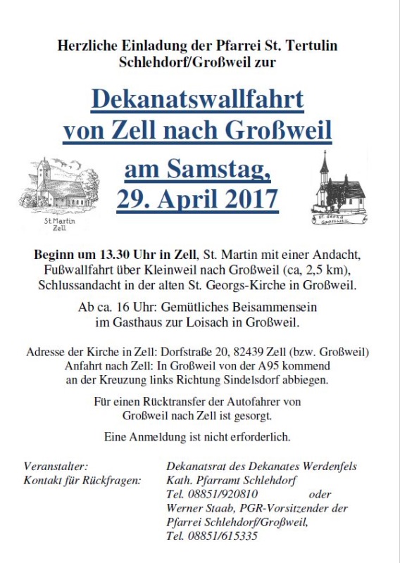 Plakat Dekanatswallfahrt 2017