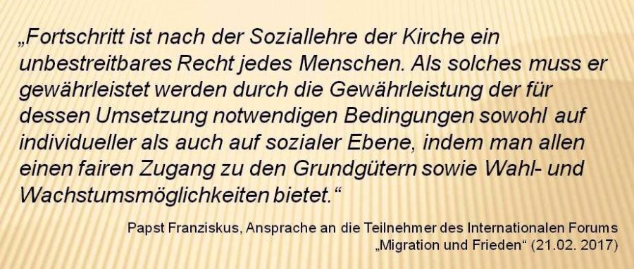 Fortschritt als Recht jedes Menschen