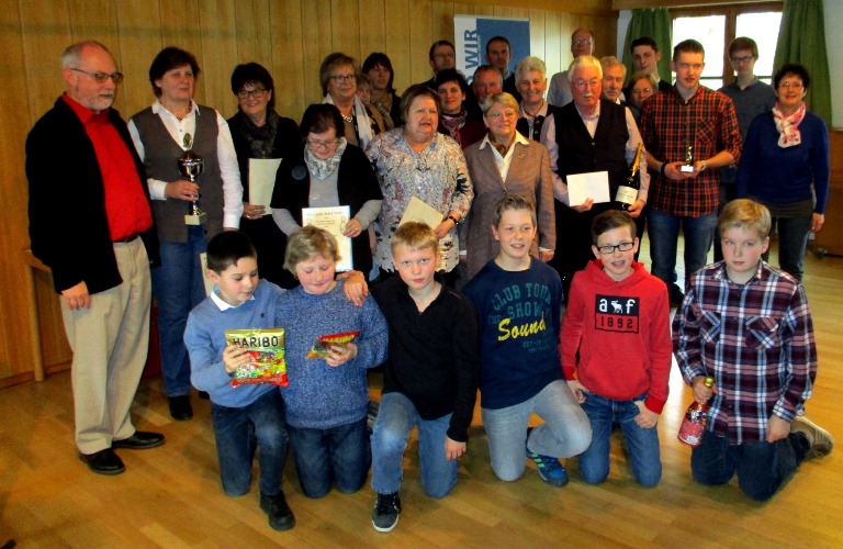 Siegerehrung Kegelturnier am 14.02.2016