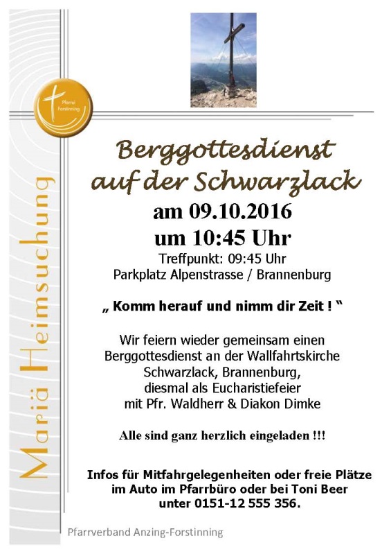 Berggottesdienst am 16.10.2016