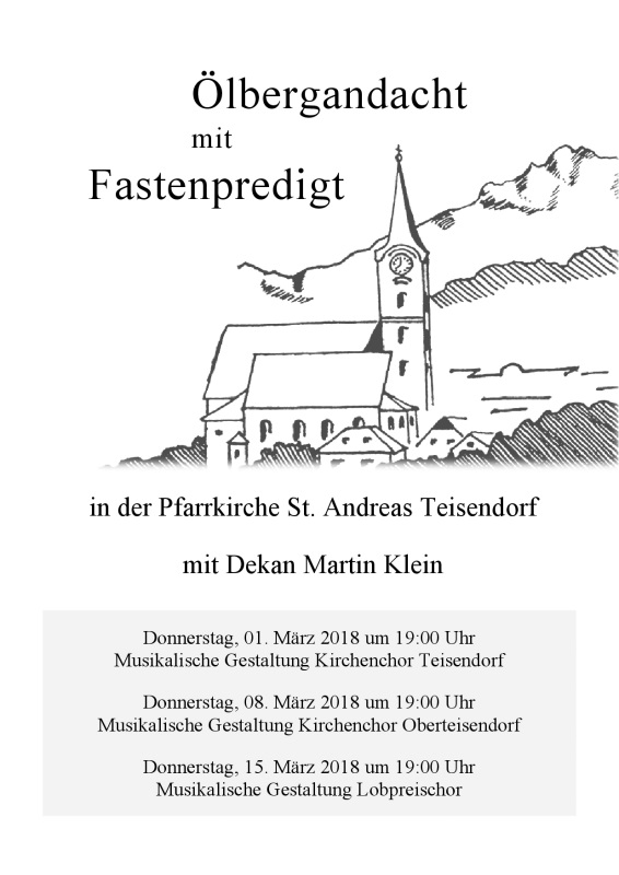 2018 Ölbergandacht und Fastenpredigt