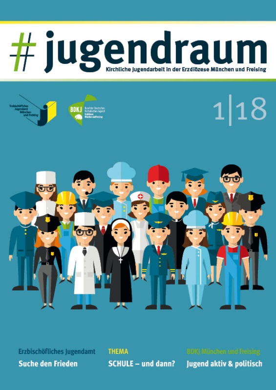 Cover #jugendraum Magazin Ausgabe "Schule, und dann? 1/2018