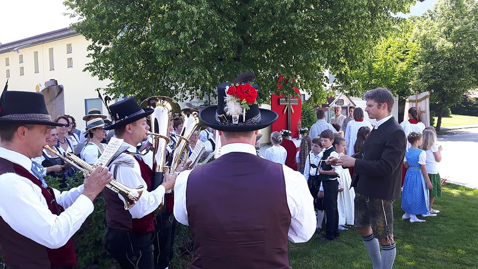 Fronleichnam Musiker und Chor