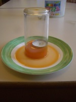 Forschen mit Wasser und Kerze