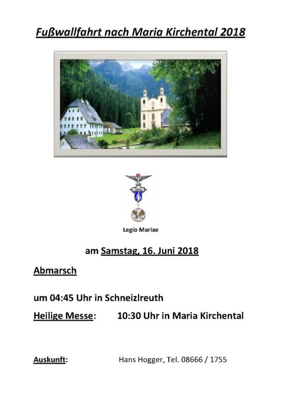 2018 Fußwallfahrt nach Maria Kirchental