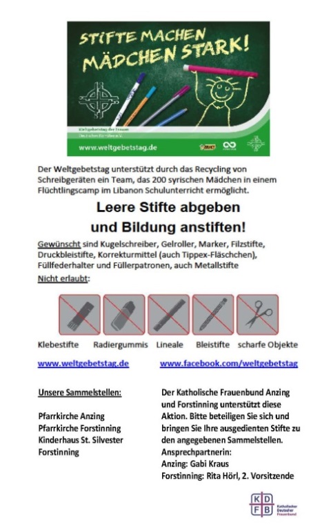 Sammlung Stifte