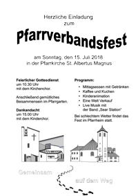 Plakat Pfarrverbandsfest 2018