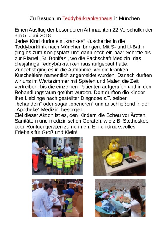 Besuch im Teddybärkrankenhaus 2018
