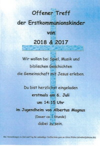 Einladung Offener Treff EK-Kinder