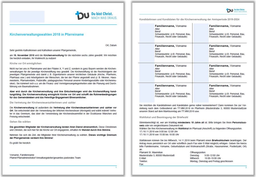Beispiel Wahlaufruf-Flyer