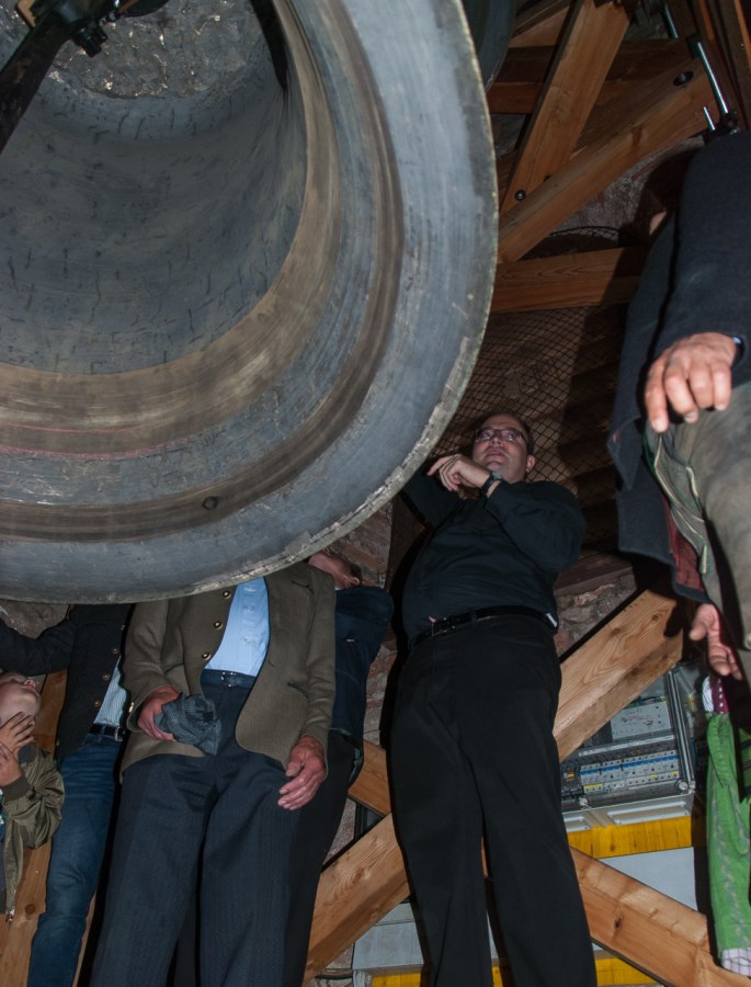 Pfarrfest des Pfarrverbandes Rott-Ramerberg-Griesstätt am 22. Juli 2018 in Rott am Inn - Führung durch die Glockentürme