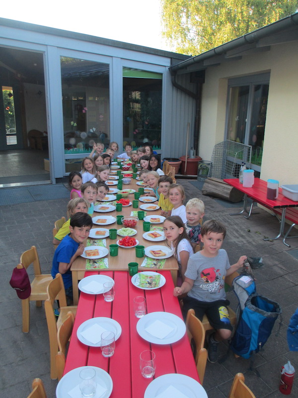 Vorschulausflug 2018 Abendessen