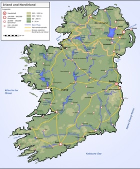 Irland Karte
