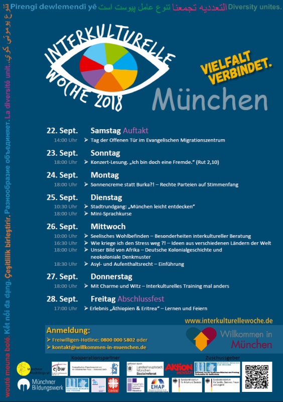 Programm Interkulturelle Woche München 2018