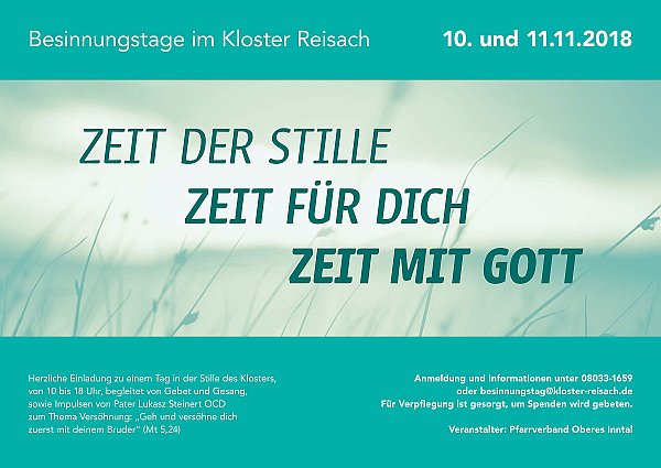 Plakat Besinnungstage 2018