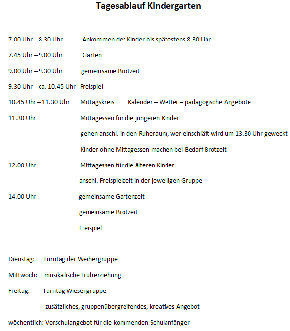 Tagesablauf