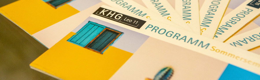 Kopfgrafik Programmflyer der KHG