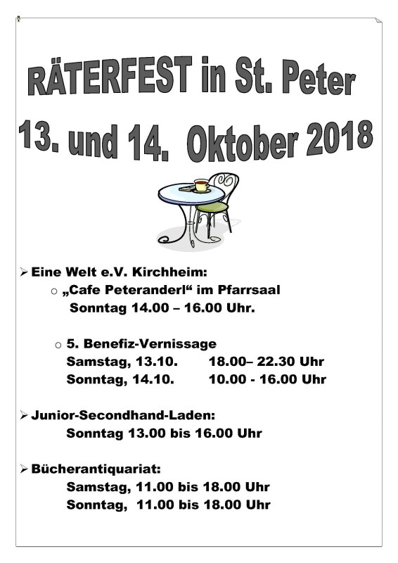 Räterfest 2018 Cafe Peteranderl Plakat