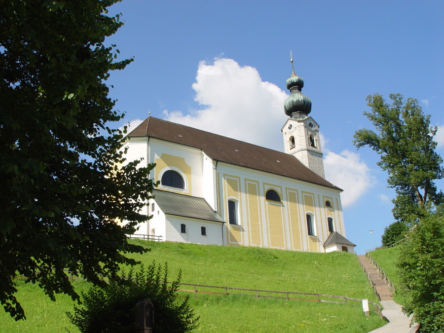 Pfarrkirche von unten gesehen